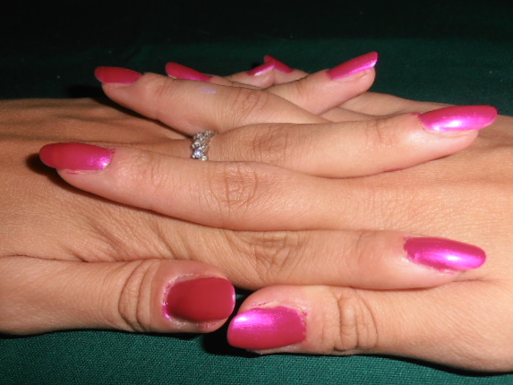 Unghie rosa peonia (4)