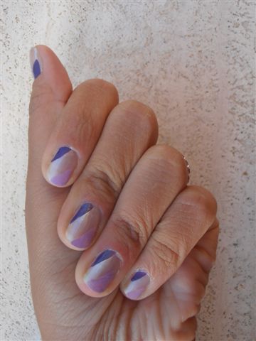 Unghie lilla-bianco-viola Unghie lilla-bianco-viola