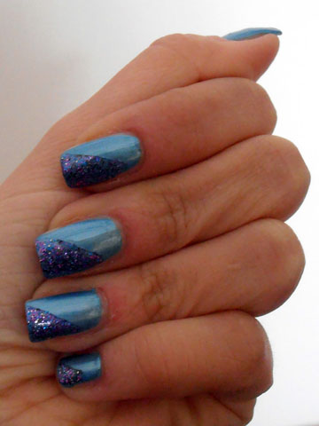 azzurro essence con glitter topper viola azzurro essence con glitter topper viola
