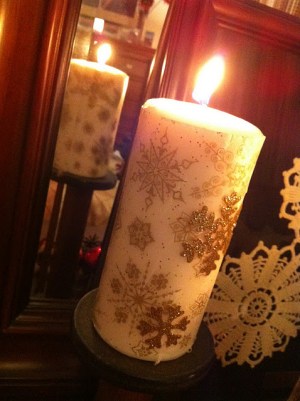 DYI Xmas Candles