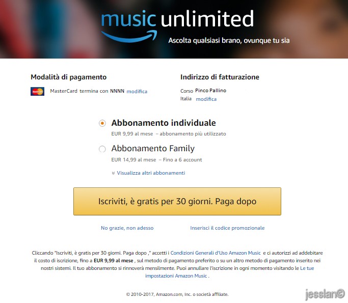 Amazon Music Unlimited - pagamento